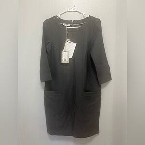 Rosso35 NWT Charcoal Long Sleeve Dress with pockets size 42/US 10-12